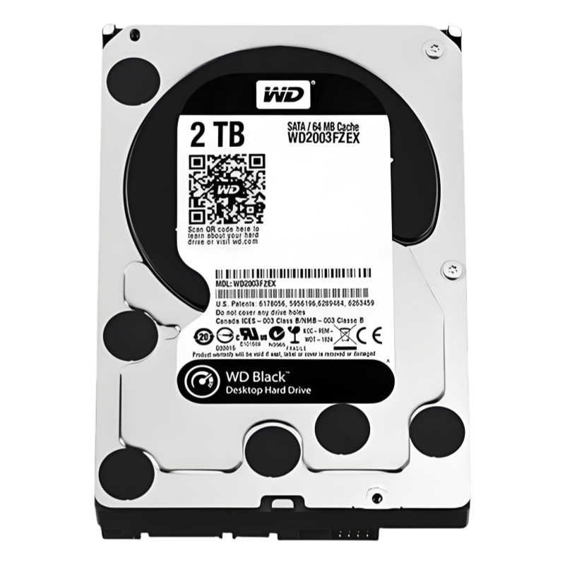 2TB 西数 老盘 六个点 台式机械硬盘 3.5寸 SATA接口